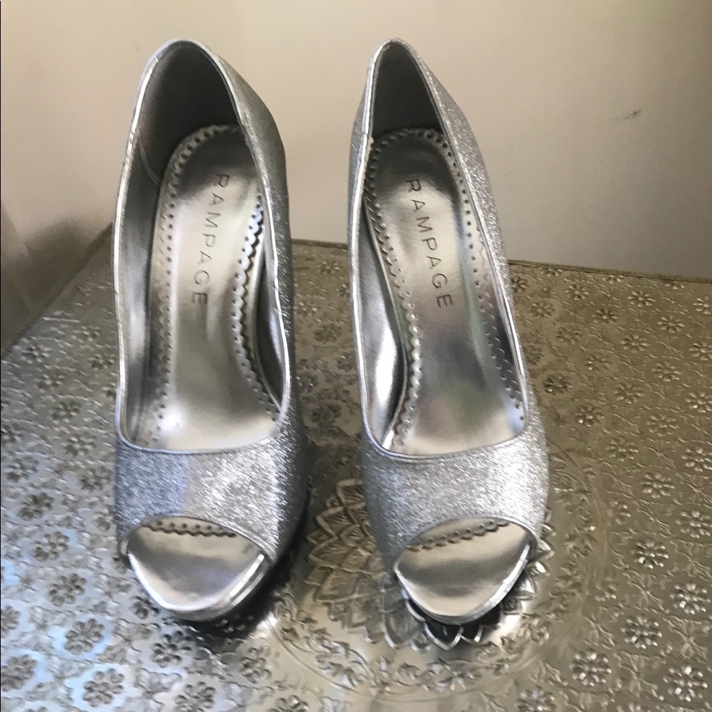 Rampage Silver High Heels